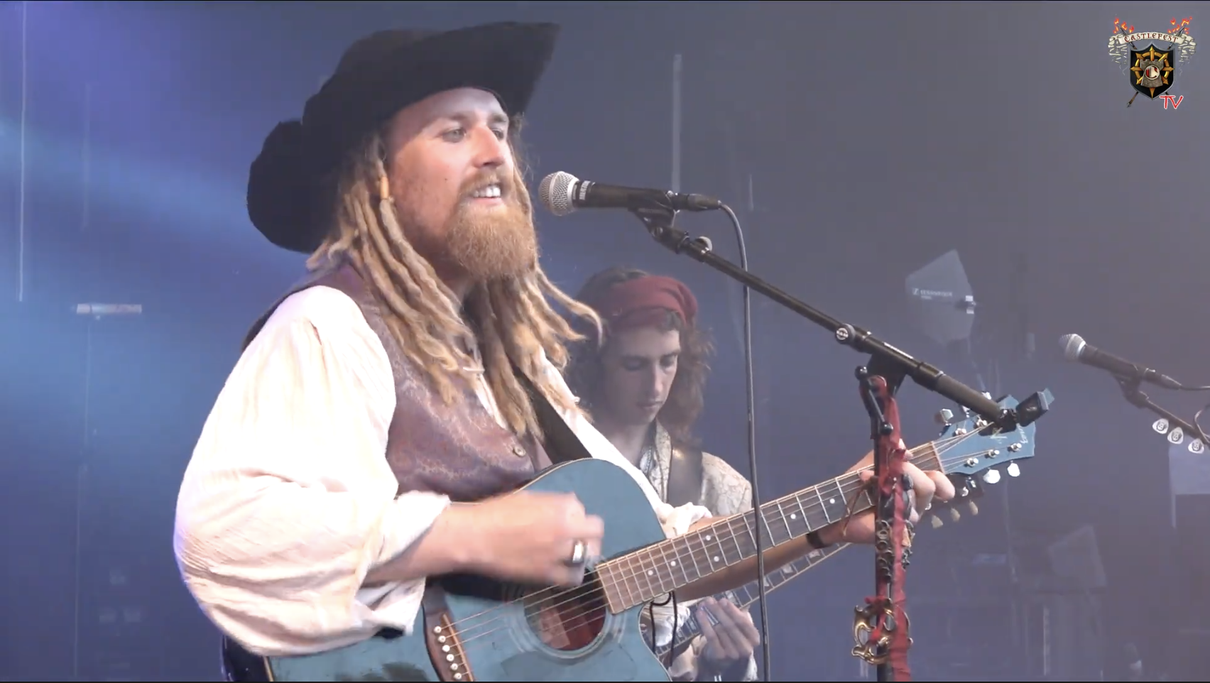 Screencap of YouTube video Pirate band Plunder at Castlefest 2019