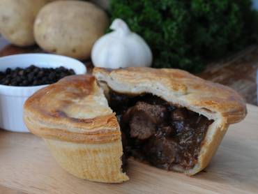 small english pie, ingredients in the background