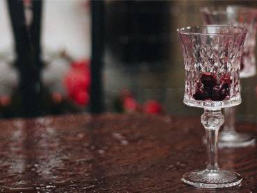 Fancy glass filled with mead